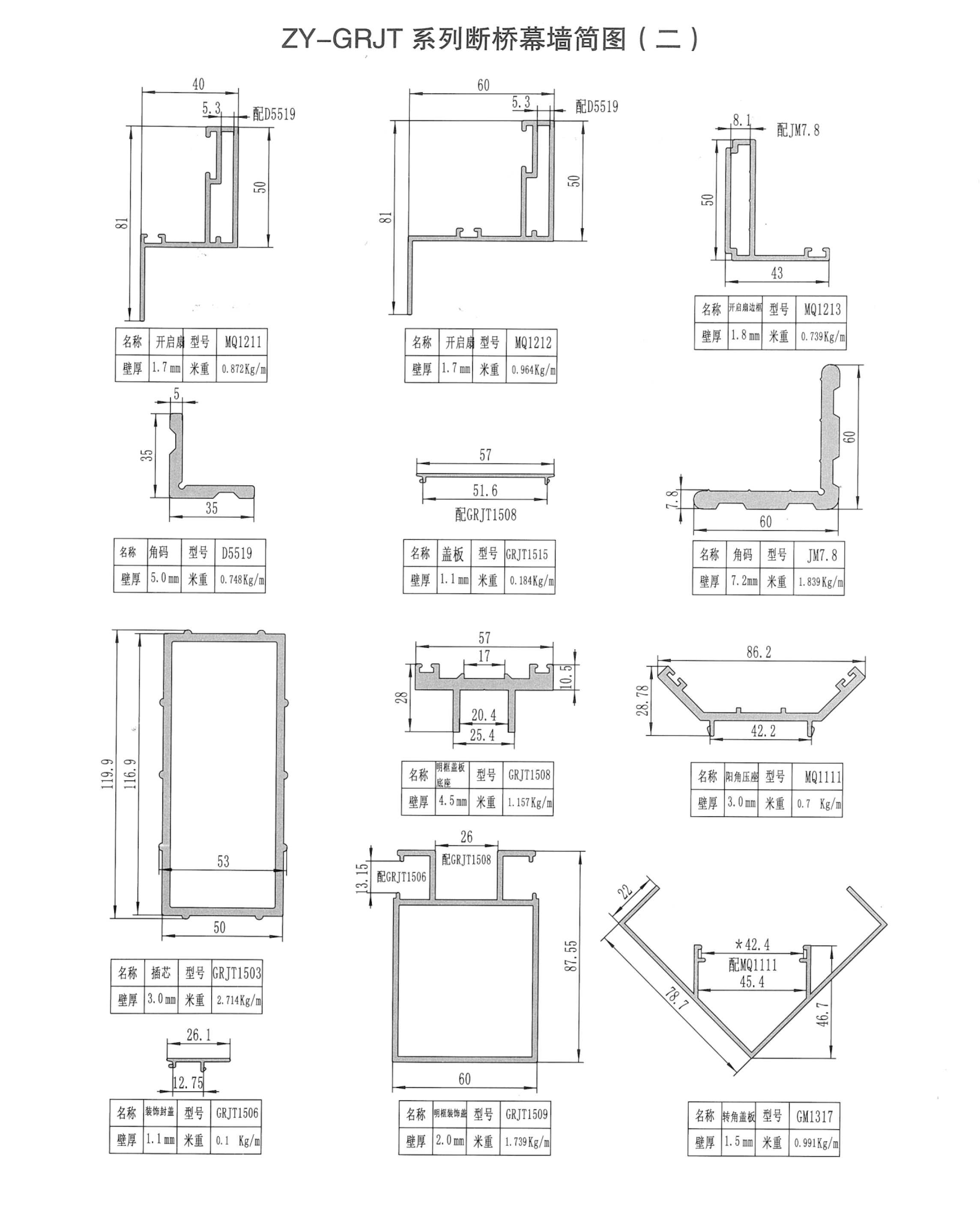 ZY-GRJT系列斷橋幕墻